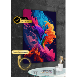 АМ-0851  Танець кольору з фарбами металік на 3D підрамнику  