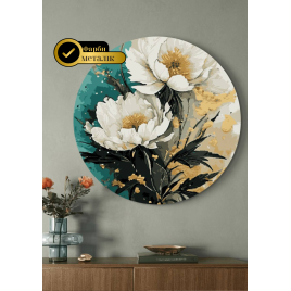 АМ-0852 Ніжність з фарбами металік на круглому підрамнику  